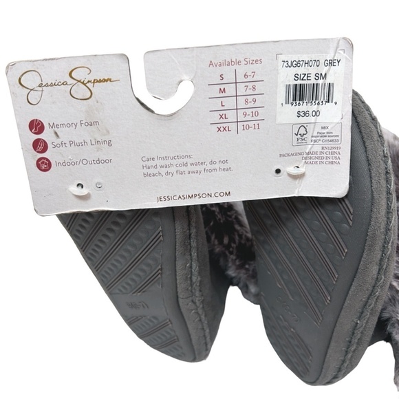 Jessica Simpson Slipper Boot Shoes Plush Faux Fur Lining Vegan Suede Memory Foam - Picture 8 of 11